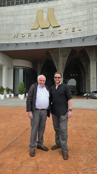 In front of the M World Hotel